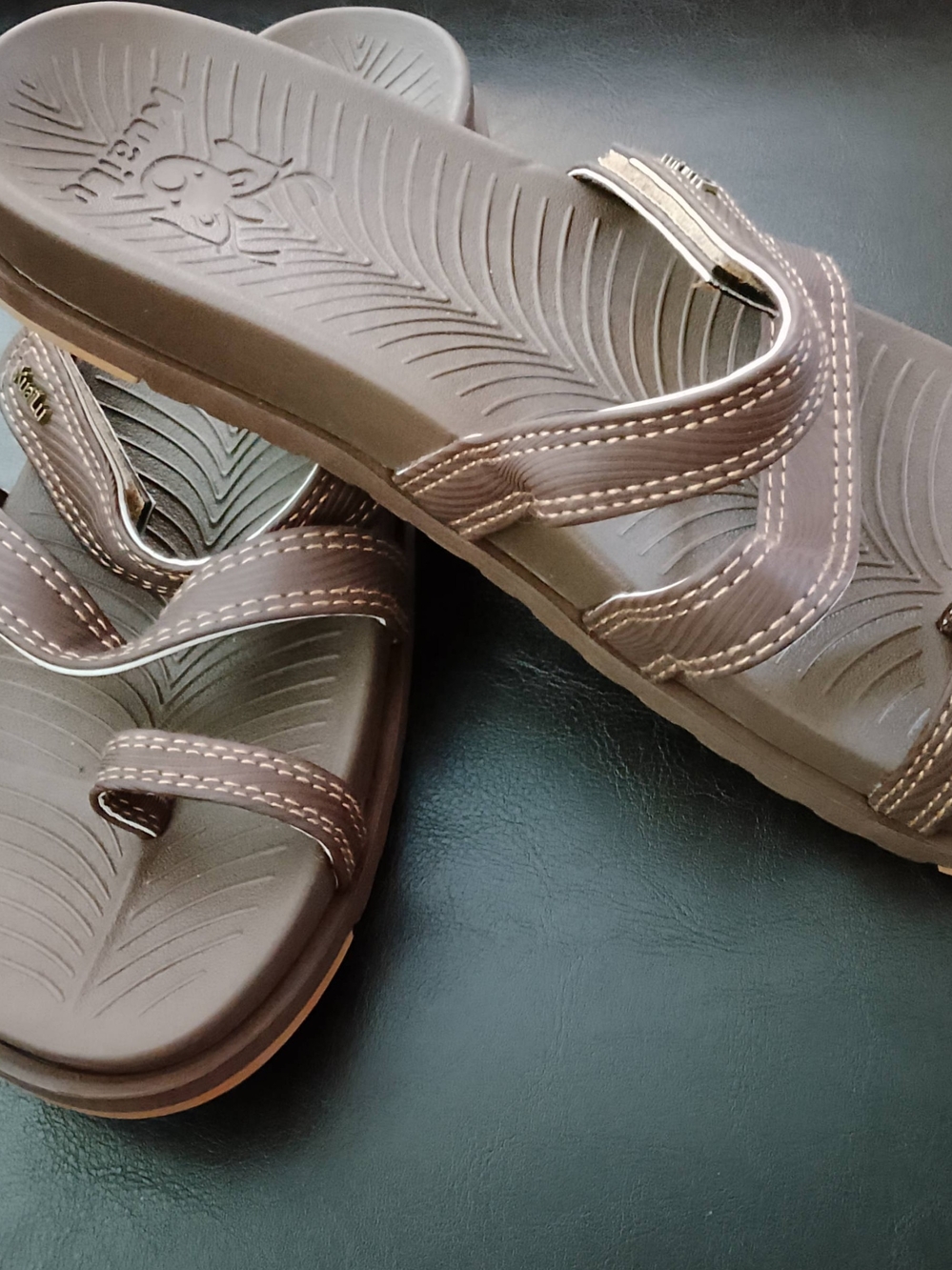 Women’s Brown Cushioned Flip Sandals - Brand Not Visible